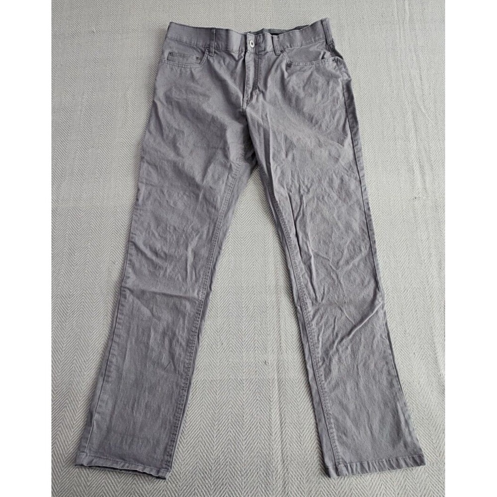 Unbranded Grey Chino Pants Mens 34x32 EUC Five Pocket Casual Trousers